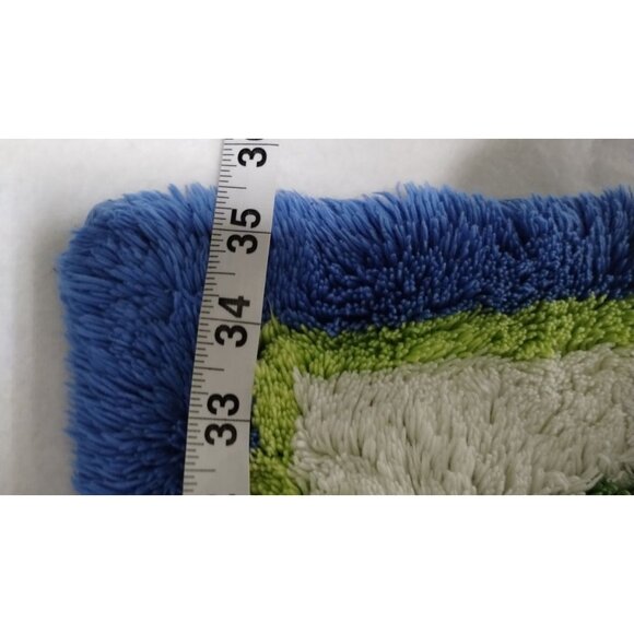 Pottery Barn Kids Dinosaur Themed Rectangular Rug Green & Blue Pottery Barn - Picture 7 of 9